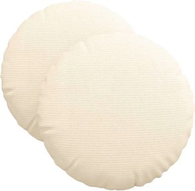 vidaXL Perne de Șezut 2 pcs Crem Ø 40 cm Țesătură din corduroy