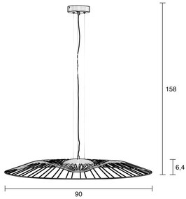 Lustră neagră LED cu intensitate reglabilă ø 90 cm Spider – Zuiver