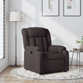 vidaXL Fotoliu rabatabil, maro închis, material textil