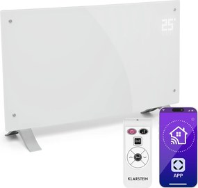 Klarstein Bornholm Curved Smart, încălzitor cu convecție, 2000 W, control prin aplicație, alb