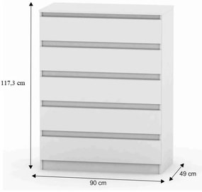 Comodă HANY NEW 005, alb