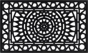 vidaXL Covoraș de ușă dreptunghiular, 45x75 cm, cauciuc