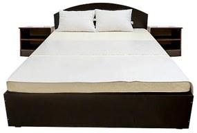 Dormitor Andreea, pat + dulap + noptiere + comoda, wenge/stejar ferrara