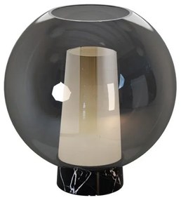 Veioza, Lampa de masa design modern Nora negru/ marmura neagra
