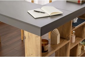 Birou cu aspect de lemn de pin 120x130 cm Vesper – Kalune Design