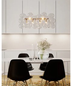 ByRydens 4200880-6509 - Lustră suspendată pe cablu GROSS BAR 8xG9/4W/230V transparentă