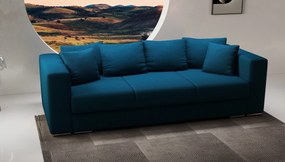 Canapea extensibilă dumonde cu ladă de depozitare si sezut confortabil din spuma high-density, Gloria Enjoy Petrol 240x100 cm