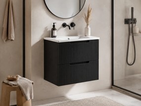 Corp Mobilier Baie Suspendat 60 cm Riflat – Nero (Negru)