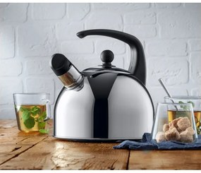 Fierbător manual cu fluier 2l oțel inoxidabil