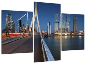 Tablou - Amurg în Rotterdam, Olanda (90x60 cm)