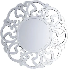 OGG204 - Oglinda 70 cm, pentru perete ornamentala dormitor, living - Argintie