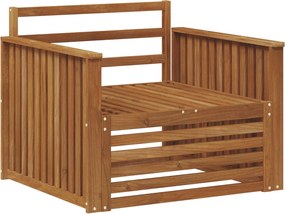 vidaXL 2 Bucată Sofa cu Brațe Lemn Solid de Acacia natural