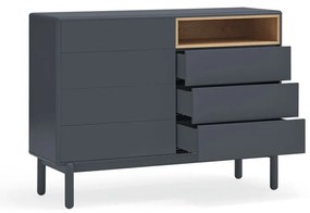 Comodă joasă de culoare gri închis 120x90 cm Corvo - Teulat