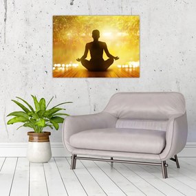 Tablou pe sticlă - meditare (70x50 cm)