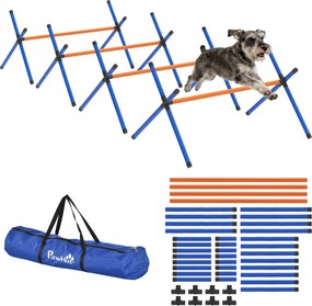 PawHut Set Agility pentru câini, echipament Agility 4 piese cu obstacole, geantă de transport, set reglabil de antrenament pentru câini mici | Aosom Romania