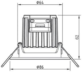 Philips ABROSA LED lampa baie dimabilă 1x9W 230V IP44