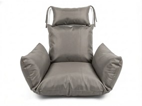 Scaun suspendat negru KOKON fara suport, pernă deschisa la culoare