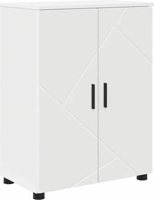 vidaXL Dulap de Baie cu ușă Alb 60 x 35 x 80 cm Lemn compozit & Metal