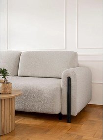 Canapea grej extensibilă/cu spațiu de depozitare cu tapițerie din țesătură bouclé 244 cm Arcadova – ELTAP