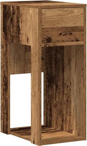 vidaXL Suport turn pentru computer cu sertar lemn vechi 30x44x74 cm