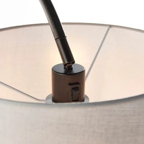 Lampă de podea CARLSON 1xE27/60W/230V, gri/negru - Endon 78163