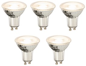 Set de 5 becuri LED GU10 reglabile 8W 660lm 3000K