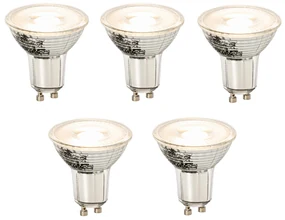 Set de 5 becuri LED GU10 reglabile 8W 660lm 3000K