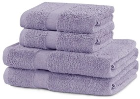 Prosoape de baie mov lavandă 4 buc. din bumbac frotir Marina – DecoKing