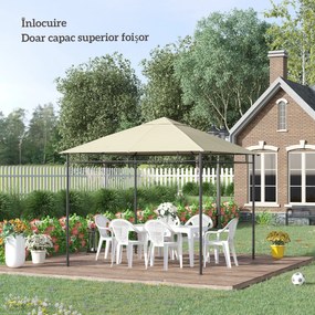 Outsunny Tetto di Ricambio Telo Sostitutivo per Gazebo Traspirante 3x3m | Aosom Romania