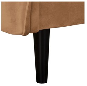 Canapea maro cu tapițerie din catifea 138 cm Juli – Ropez