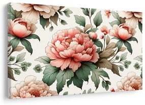 Tablou flori romantice de bujor