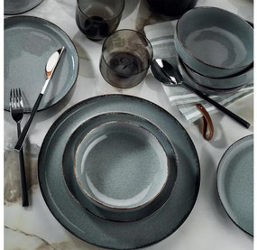 Set de veselă, 18 piese, porțelan, albastru