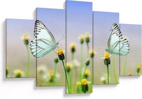Tablou cu fluture pe floare (150x105 cm)