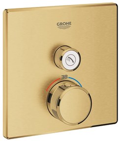 Baterie dus incastrata cu termostat Grohe Grohtherm SmartControl pentru 1 iesire auriu periat Cool Sunrise