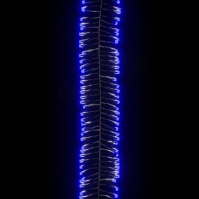 Instalatie tip cluster cu 1000 LED-uri, albastru, 20 m, PVC 1, Albastru si verde inchis, 11 m