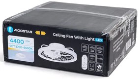 Ventilator LED dimabil de tavan Aigostar LED/40W/230V 2700-6500K alb + telecomandă