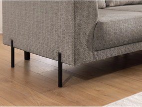 Colțar taupe cu tapițerie din chenille (cu colț pe partea dreaptă/în formă de ”L”) Mauris – Ropez