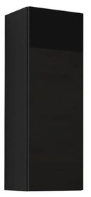 Dulap de perete Zylia 90 (Negru + Negru lucios ). 1058211