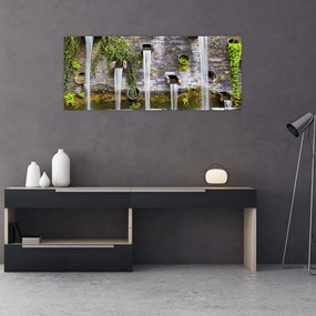 Tablou - Zid de piatră, Hamburg, Germania (120x50 cm)