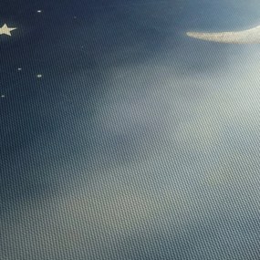 Tablou - Luna cu stele (90x60 cm)
