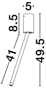 Plafoniera/Spot LED reglabil stil minimalist ORNOS alB H-49,5cm