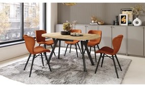 Masă de dining ARTUR, stejar craft/negru