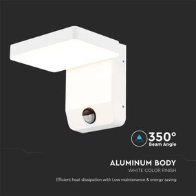 LED Aplica de perete exterior cu senzor LED/17W/230V 3000K albă
