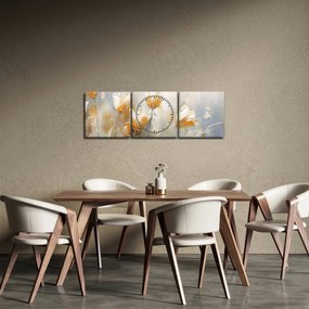 Tablou - Pictura de lalele (cu ceas) (90x30 cm)