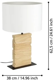 Lampă de masă Eglo 39917 CONTESSORE 1xE27/40W/230V 62,5 cm maro
