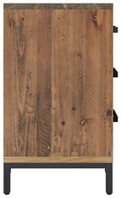 Noptiera, maro, 36x30x54 cm, lemn de pin masiv reciclat 1, Maro, 36 x 30 x 54 cm