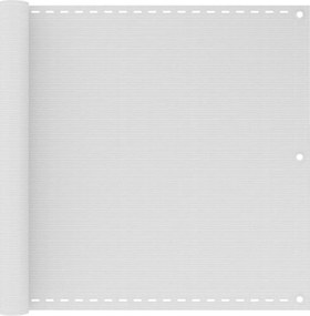 vidaXL Paravan de balcon, alb, 90x500 cm, HDPE