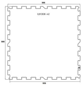 Placi FitFlo SF1050 95,6 x 95,6 x 0,8 cm - Cant, alb