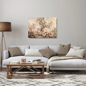 Tablou pe sticlă - Vintage pictura pasăre (70x50 cm)
