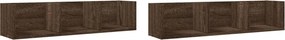 vidaXL Dulapuri perete 2 buc. stejar maro 75x18x16,5 cm lemn prelucrat